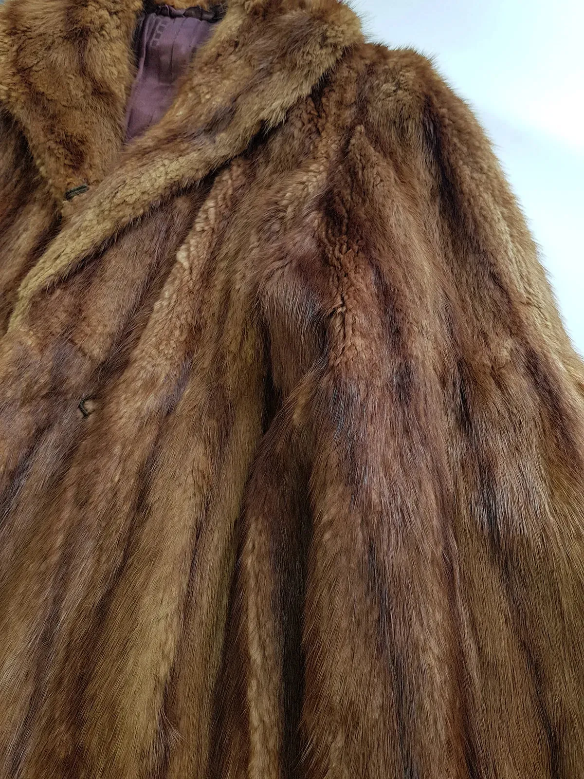 1940s Vintage Italian Fur Coat - Rich Golden Brown - Absolutely Gorgeous - Soft & Dreamy - Full Length