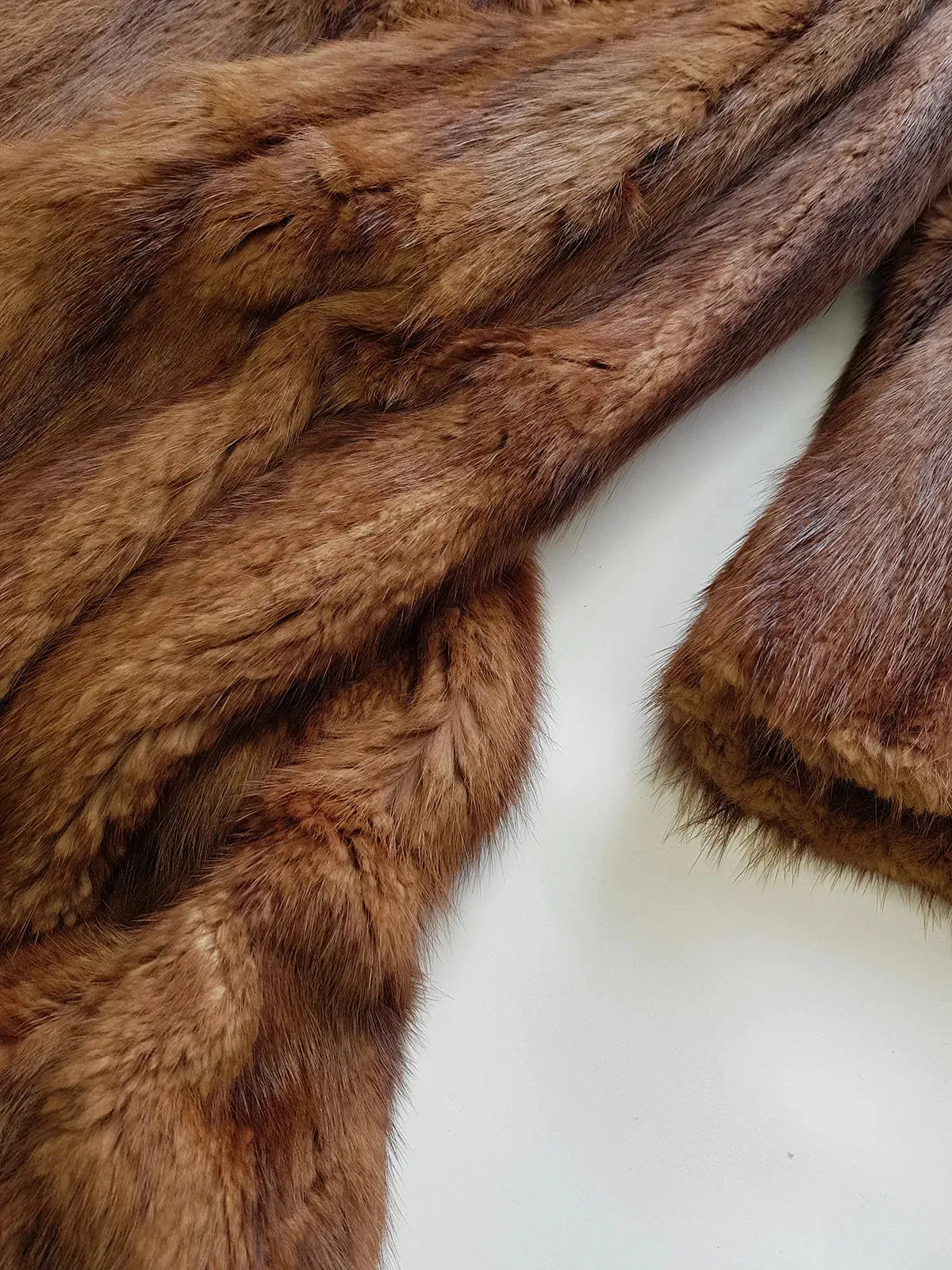 1940s Vintage Italian Fur Coat - Rich Golden Brown - Absolutely Gorgeous - Soft & Dreamy - Full Length