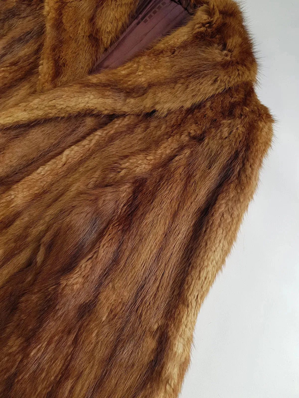 1940s Vintage Italian Fur Coat - Rich Golden Brown - Absolutely Gorgeous - Soft & Dreamy - Full Length