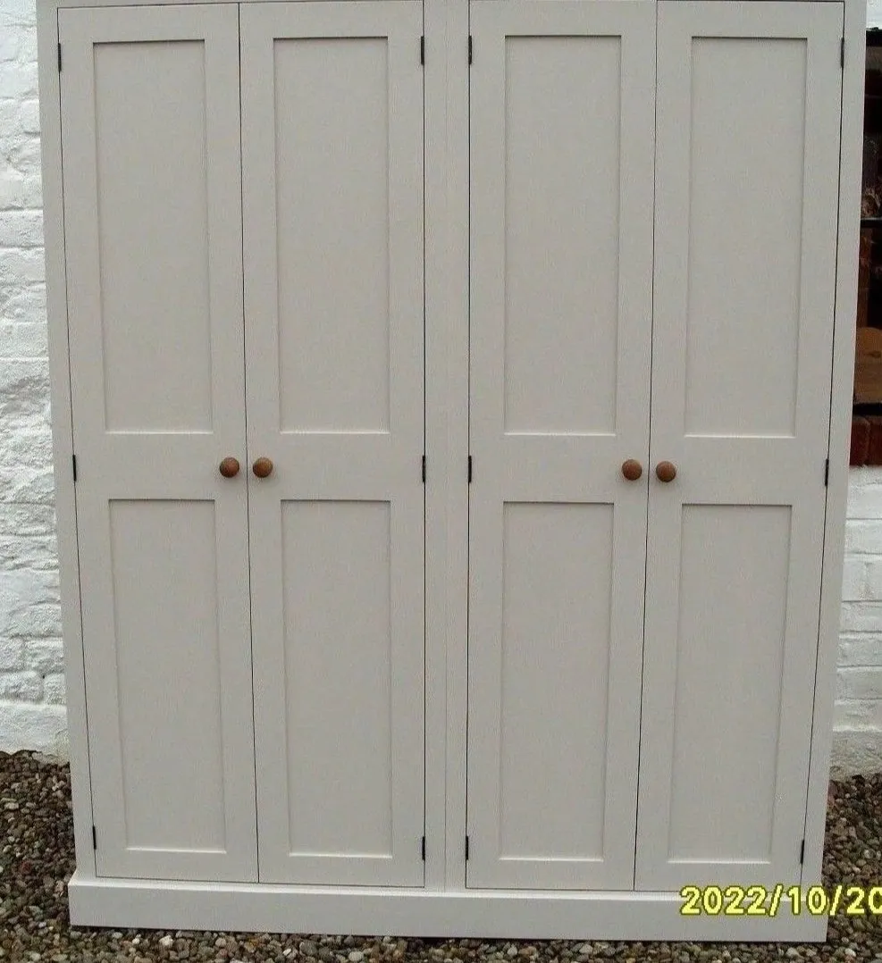 **4 Door Hall Coat & Shoe or Toys Storage Cupboard, Hooks, Shelves and EXTRA TOP BOX Storage (40 cm deep) OPTION 1