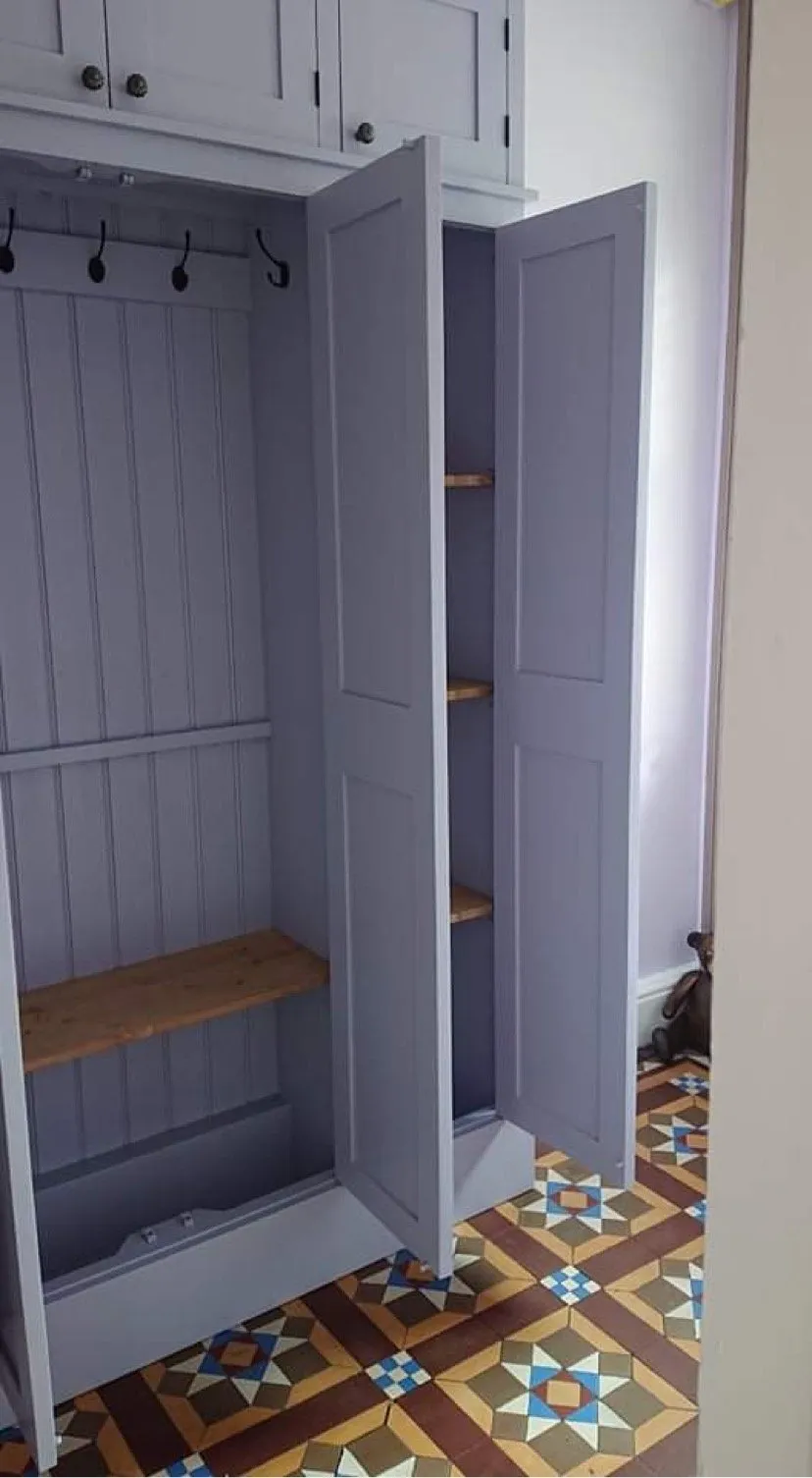 **5 Door Hall Coat & Shoe Storage Cupboard (35 cm deep) - NO TOP BOX