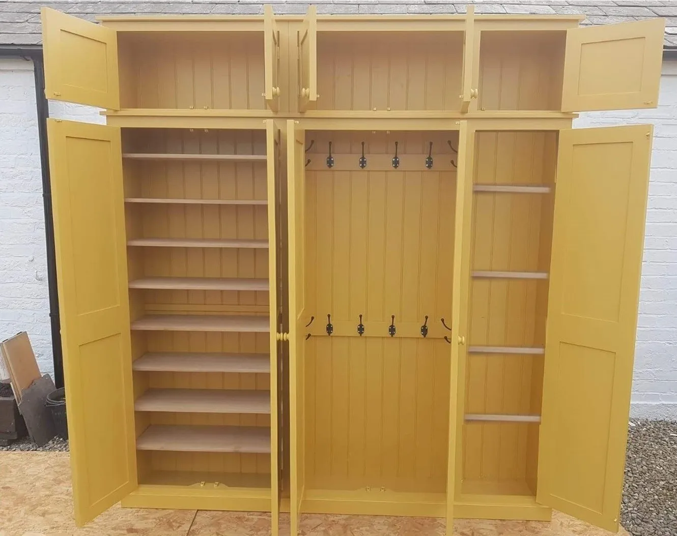 **5 Door Hall Coat & Shoe Storage Cupboard (35 cm deep) - NO TOP BOX