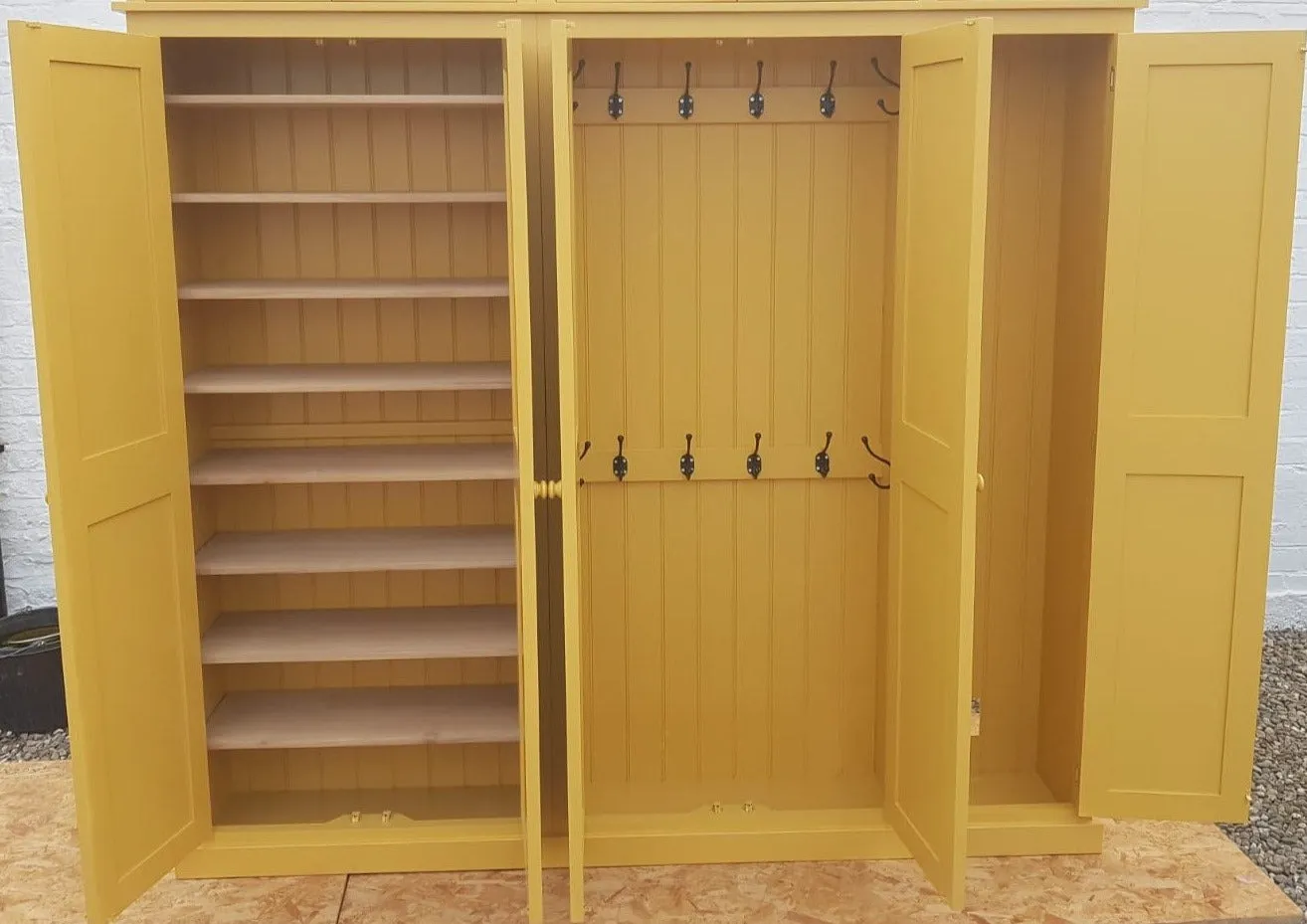 **5 Door Hall Coat & Shoe Storage Cupboard (35 cm deep) - NO TOP BOX