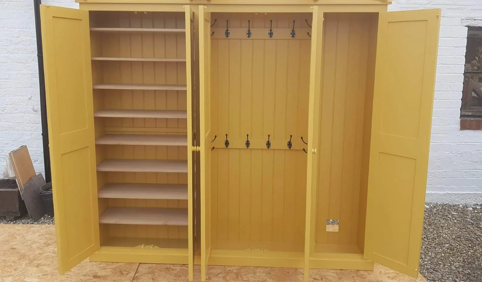 **5 Door Hall Coat & Shoe Storage Cupboard (35 cm deep) - NO TOP BOX