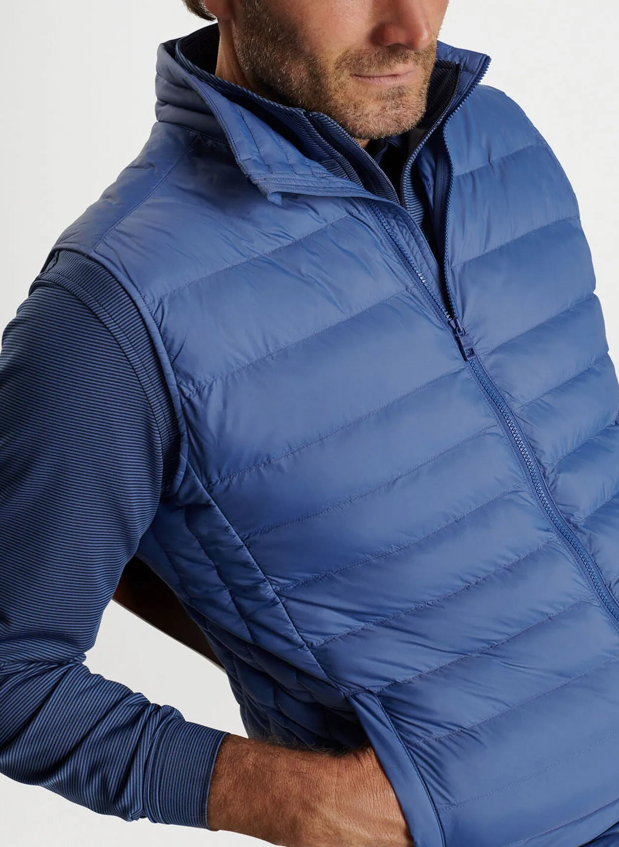 All Course Vest in Astral Blue by Peter Millar