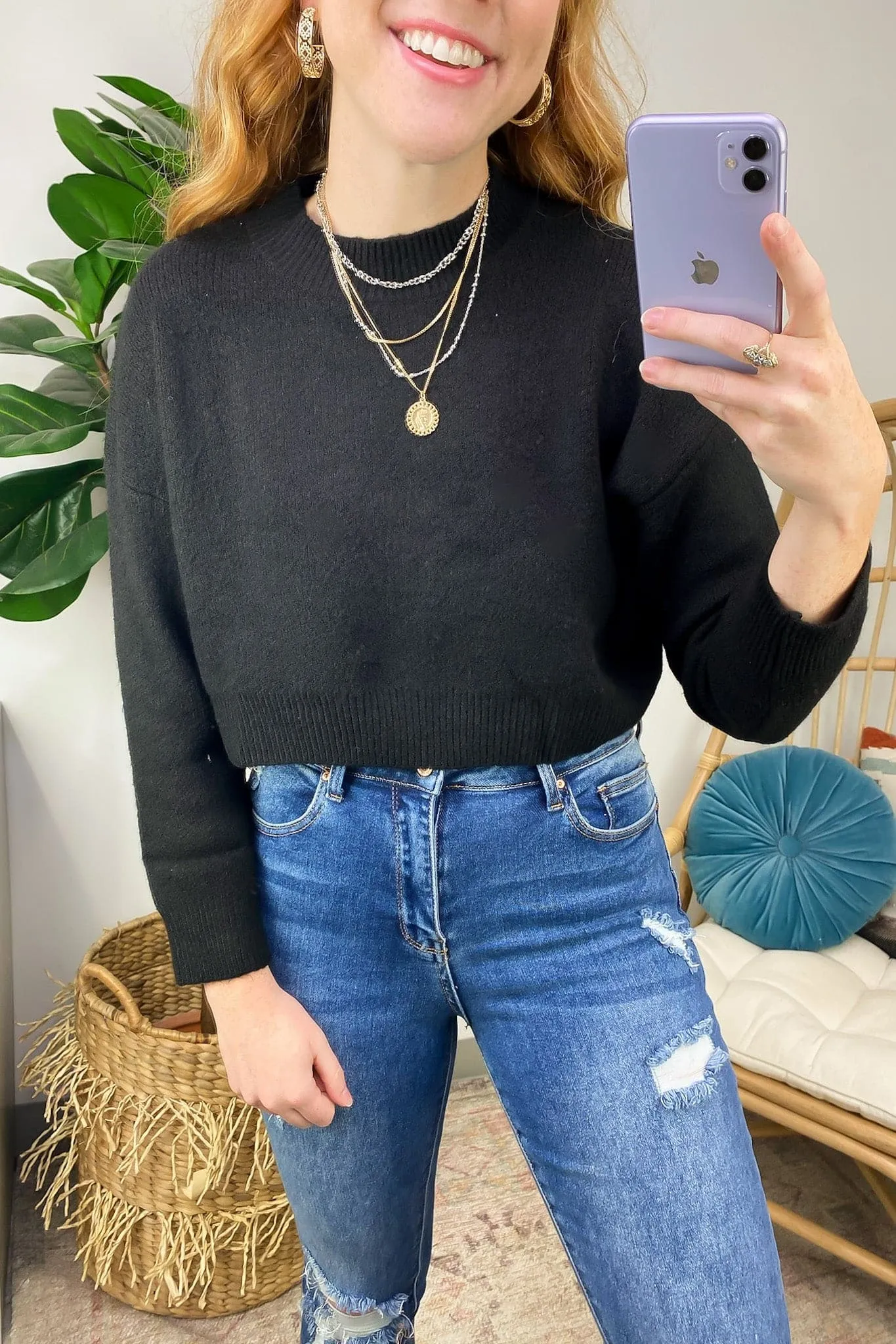 Alyza Soft Knit Cropped Sweater - FINAL SALE