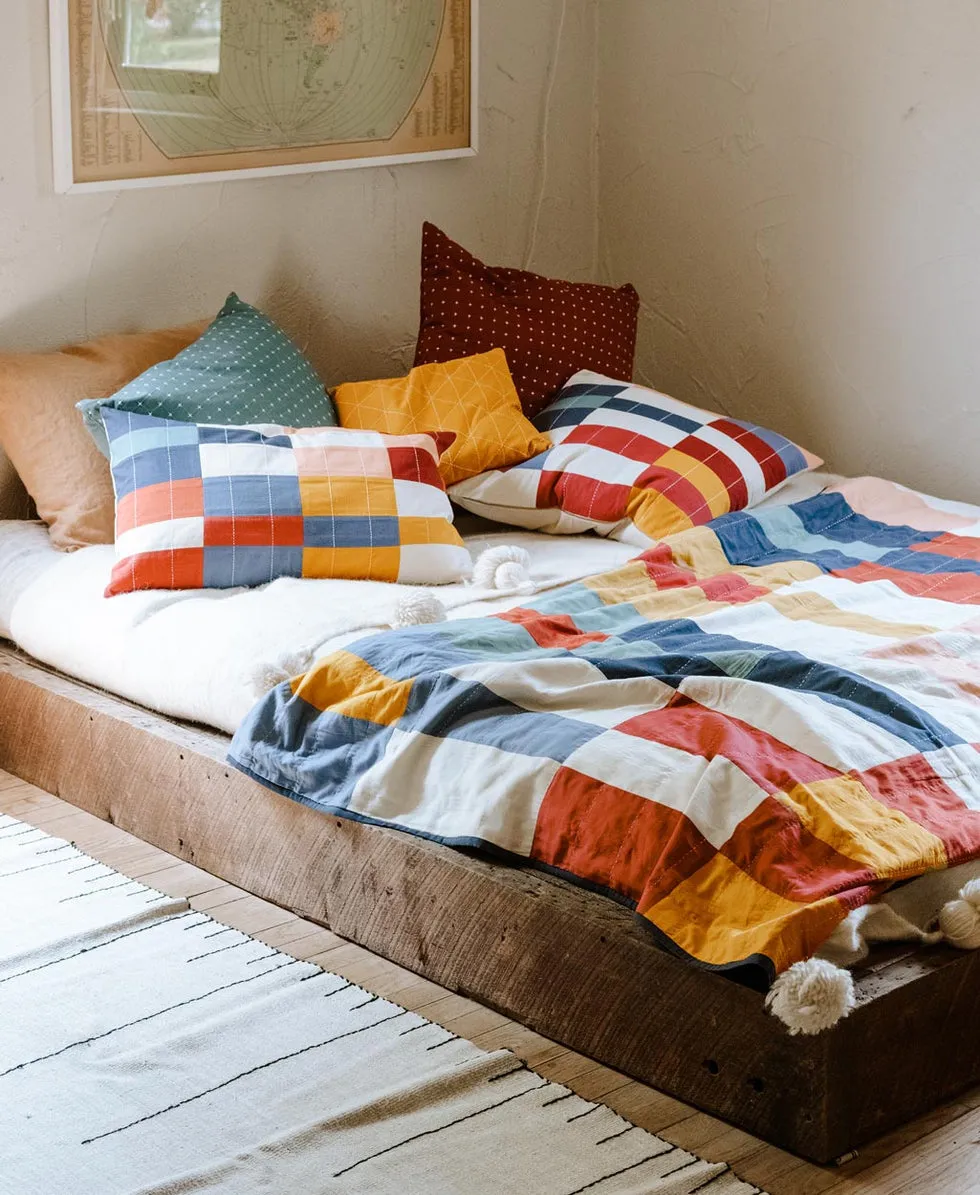 Ancahl Multi-Check Patchwork Quilt CWLBC