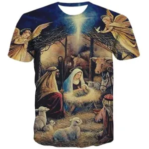 Angel T shirts Men Pharaoh Tshirts Cool Animal T shirts Funny Retro Tshirt Anime Lovely T-shirts Graphic Short Sleeve T shirts