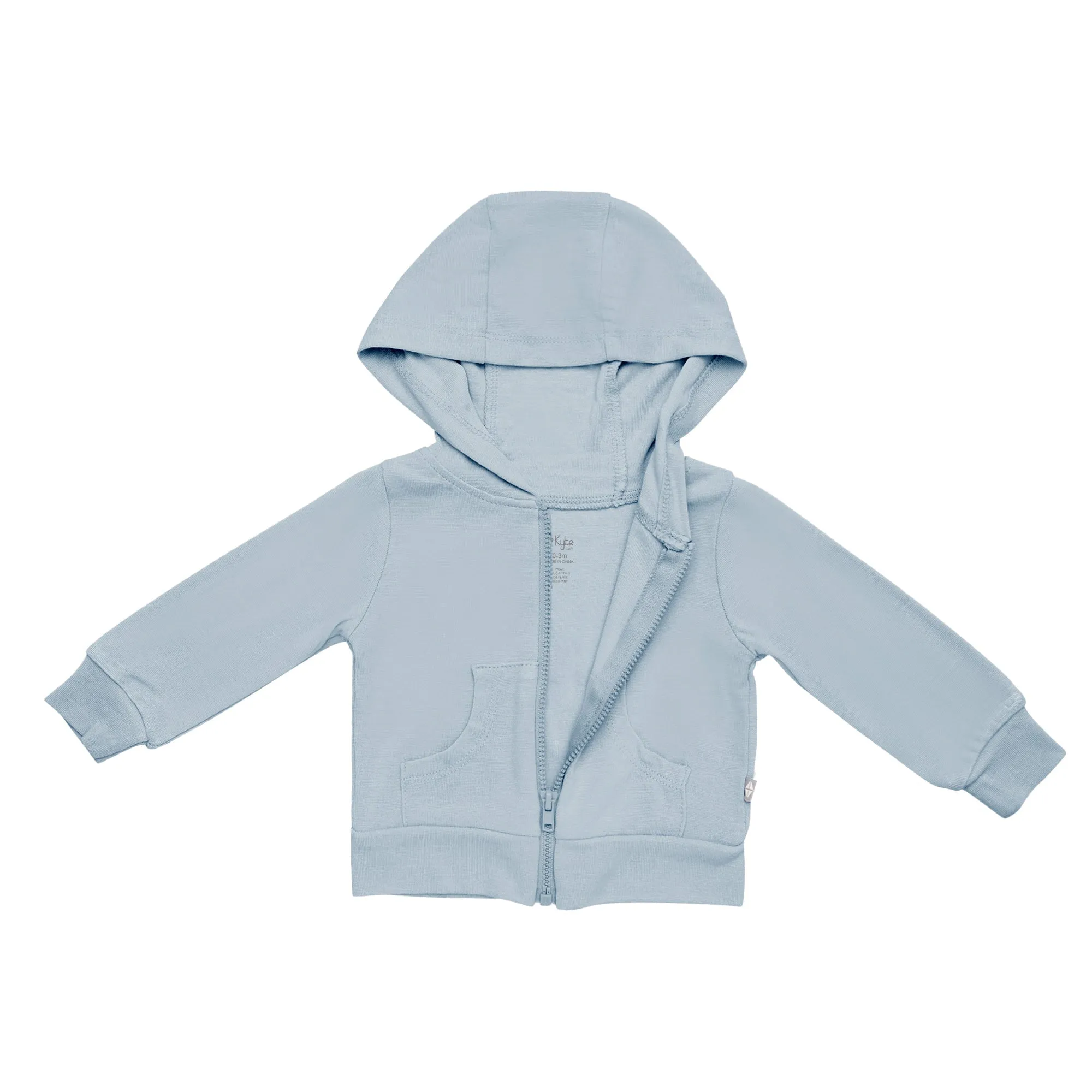 Bamboo Jersey Hooded Jacket in Fog