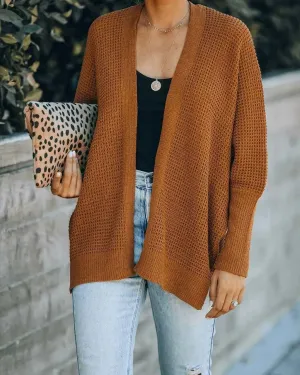 Batwing Sleeve Loose Knitted Cardigan