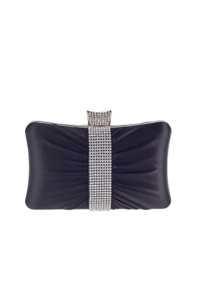 Black Shiny Rhinestone Mini Clutch Banquet Bag