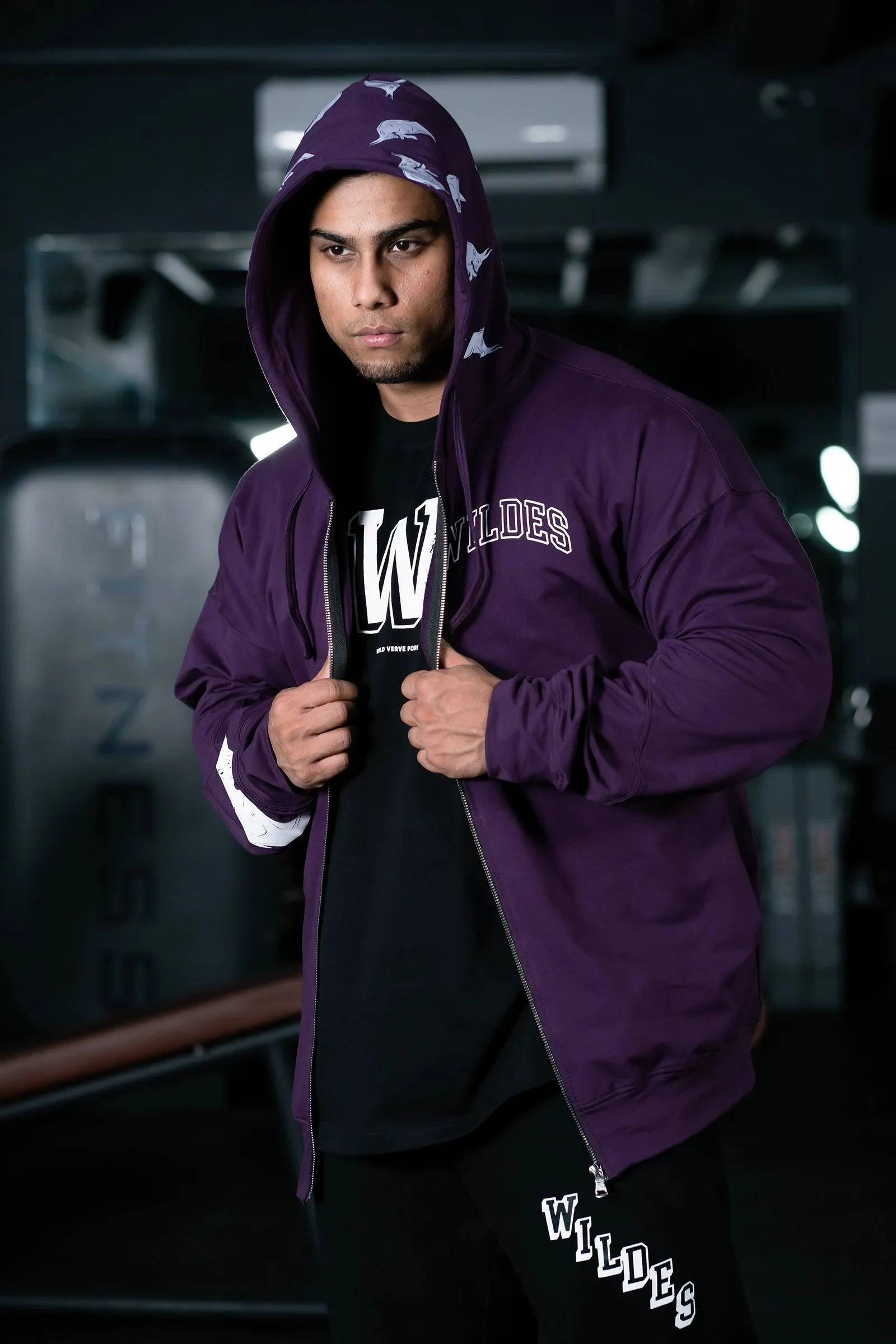 BULLFORCE ZIP HOODIE (PURPLE)