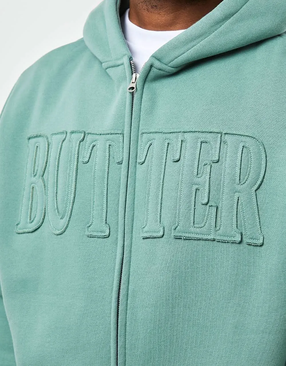 Butter Goods x Disney Applique Zip-Hoodie - Sage