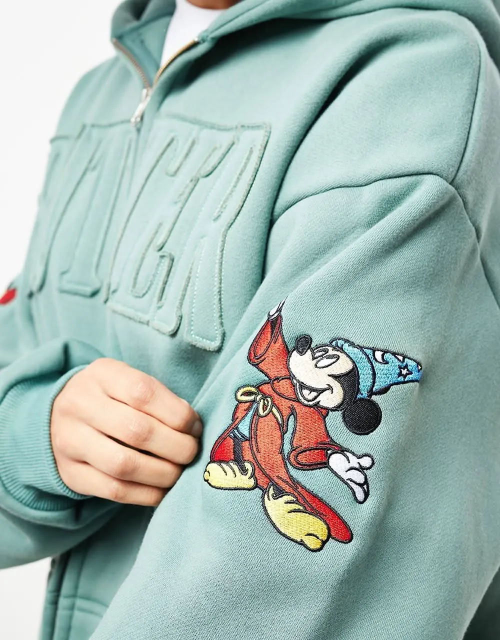 Butter Goods x Disney Applique Zip-Hoodie - Sage