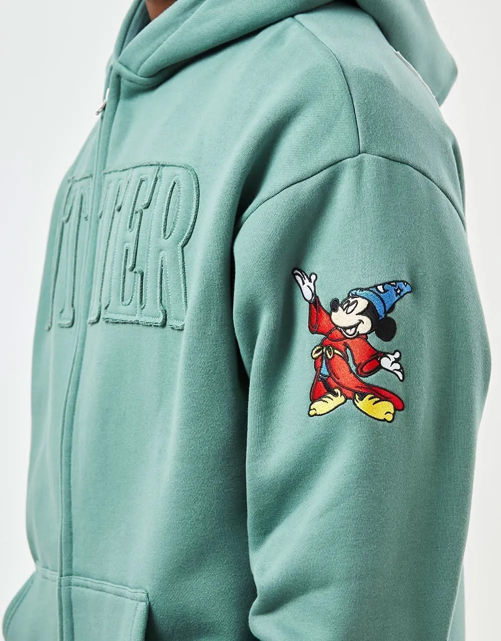 Butter Goods x Disney Applique Zip-Hoodie - Sage