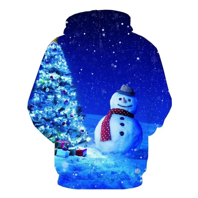 Christmas Sweatshirts men Snowman Hoodie Print Christmas Tree Hoody Anime Galaxy Sweatshirt Printed