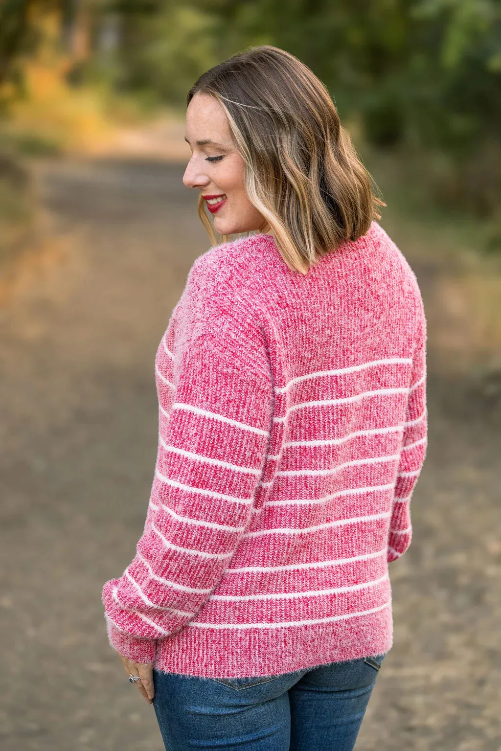 Cozy Striped Sweater - Red by Michelle Mae