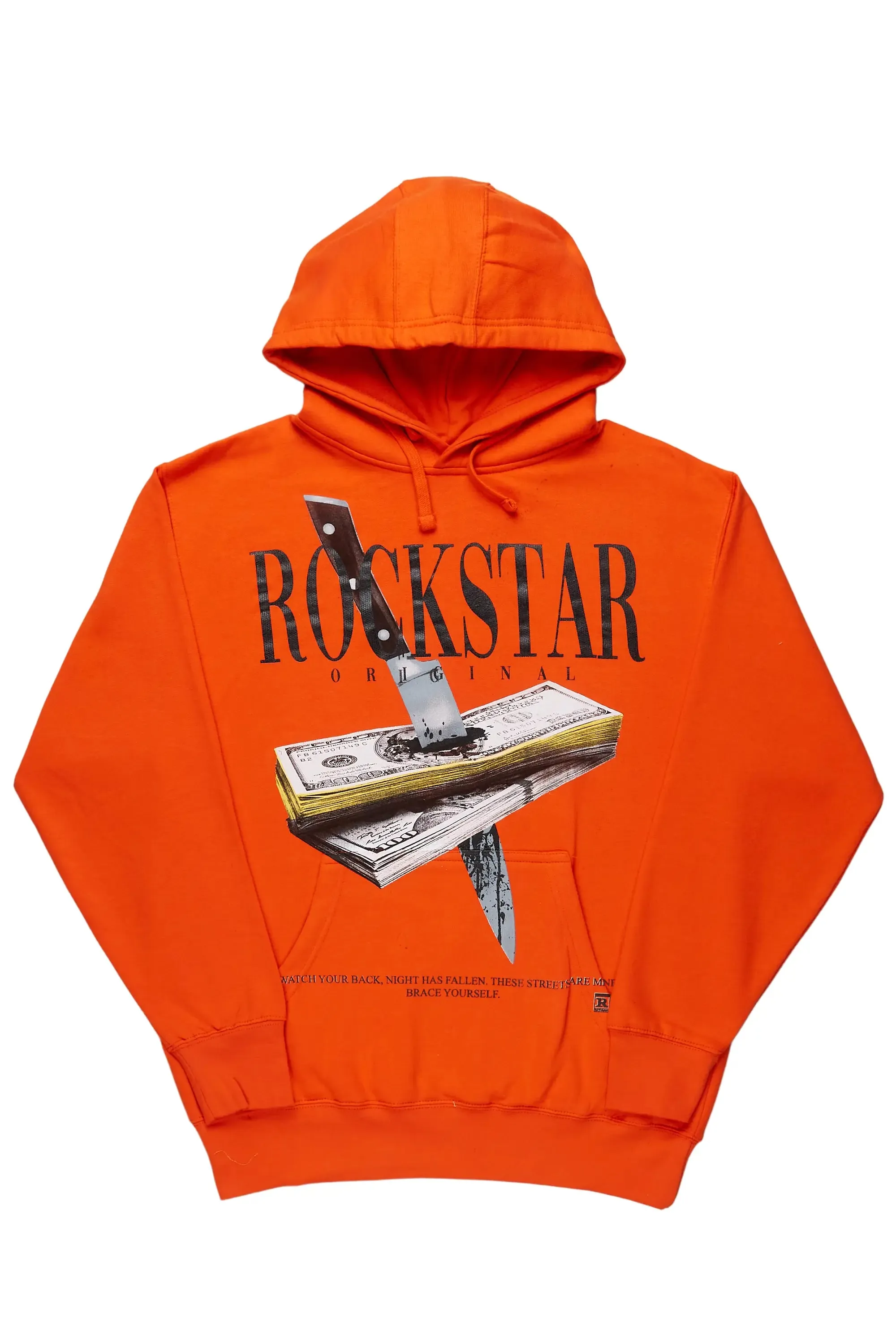 Dayte Nite Orange Graphic Hoodie