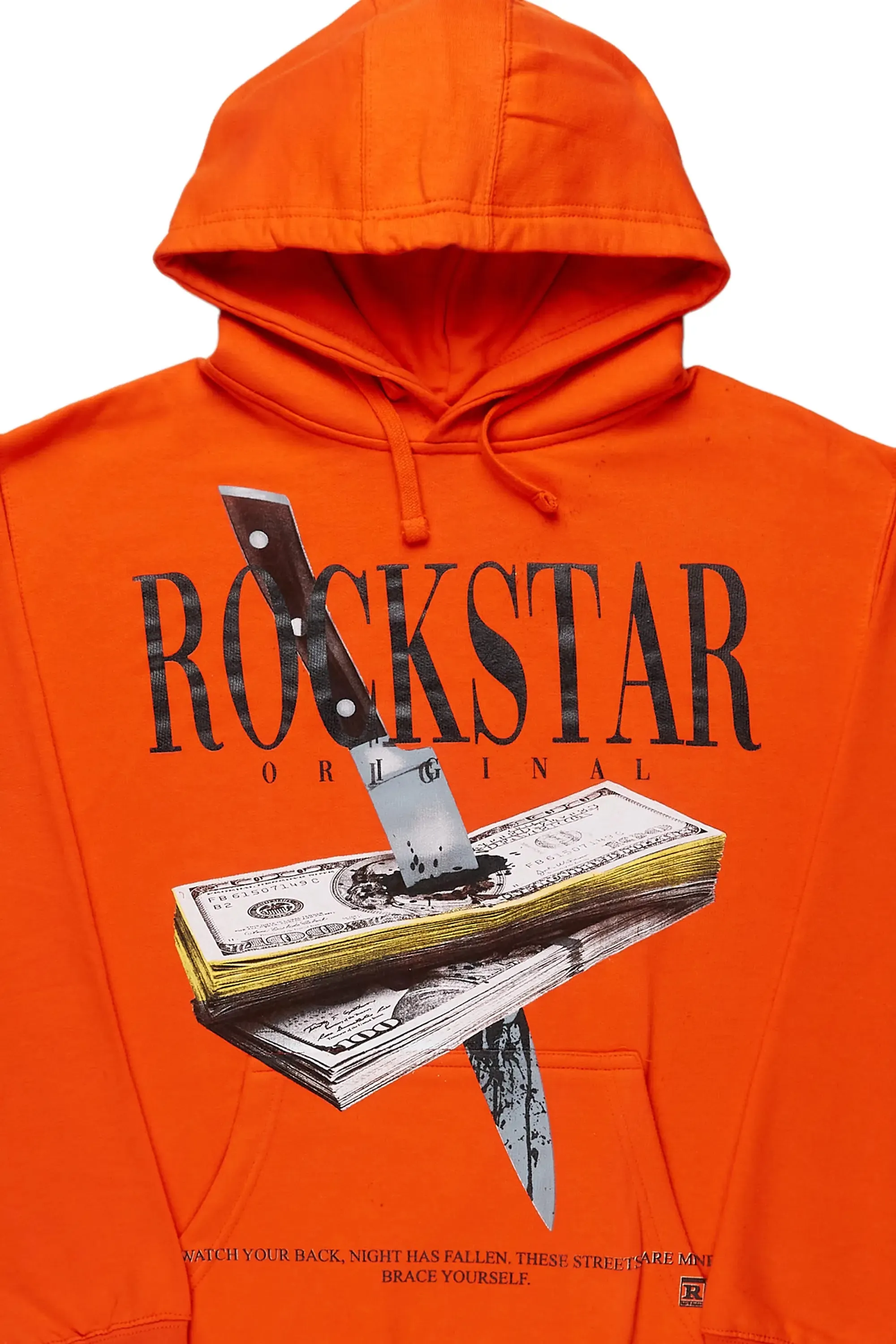 Dayte Nite Orange Graphic Hoodie