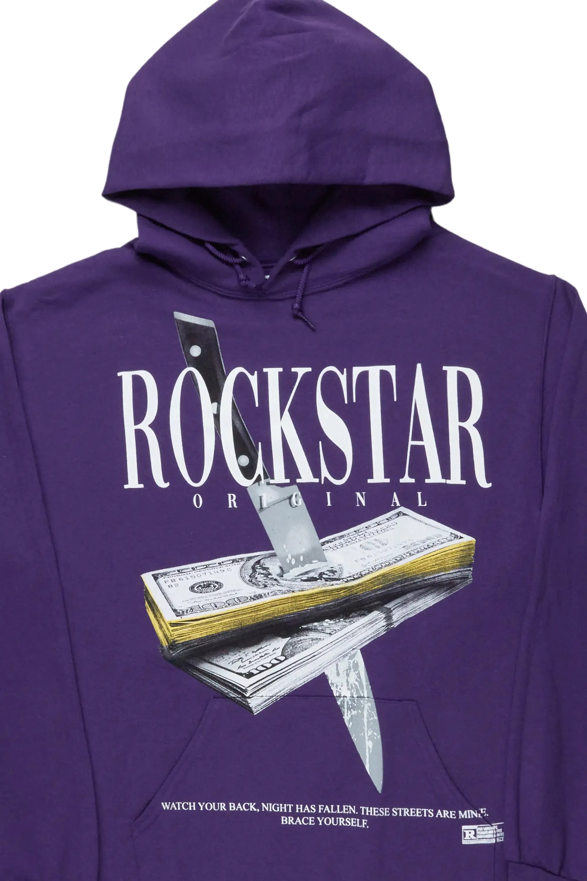 Dayte Nite Purple Graphic Hoodie