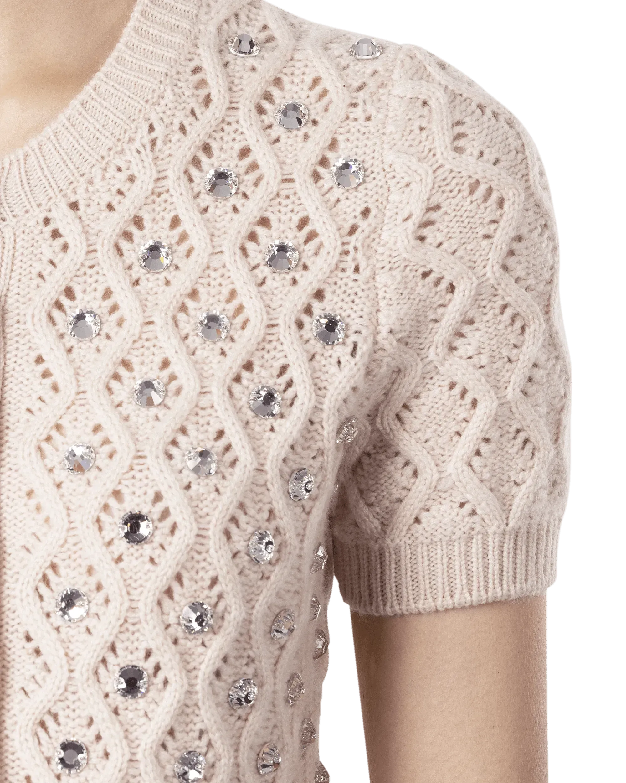 Embroidered Losanghe Cashmere Cardigan