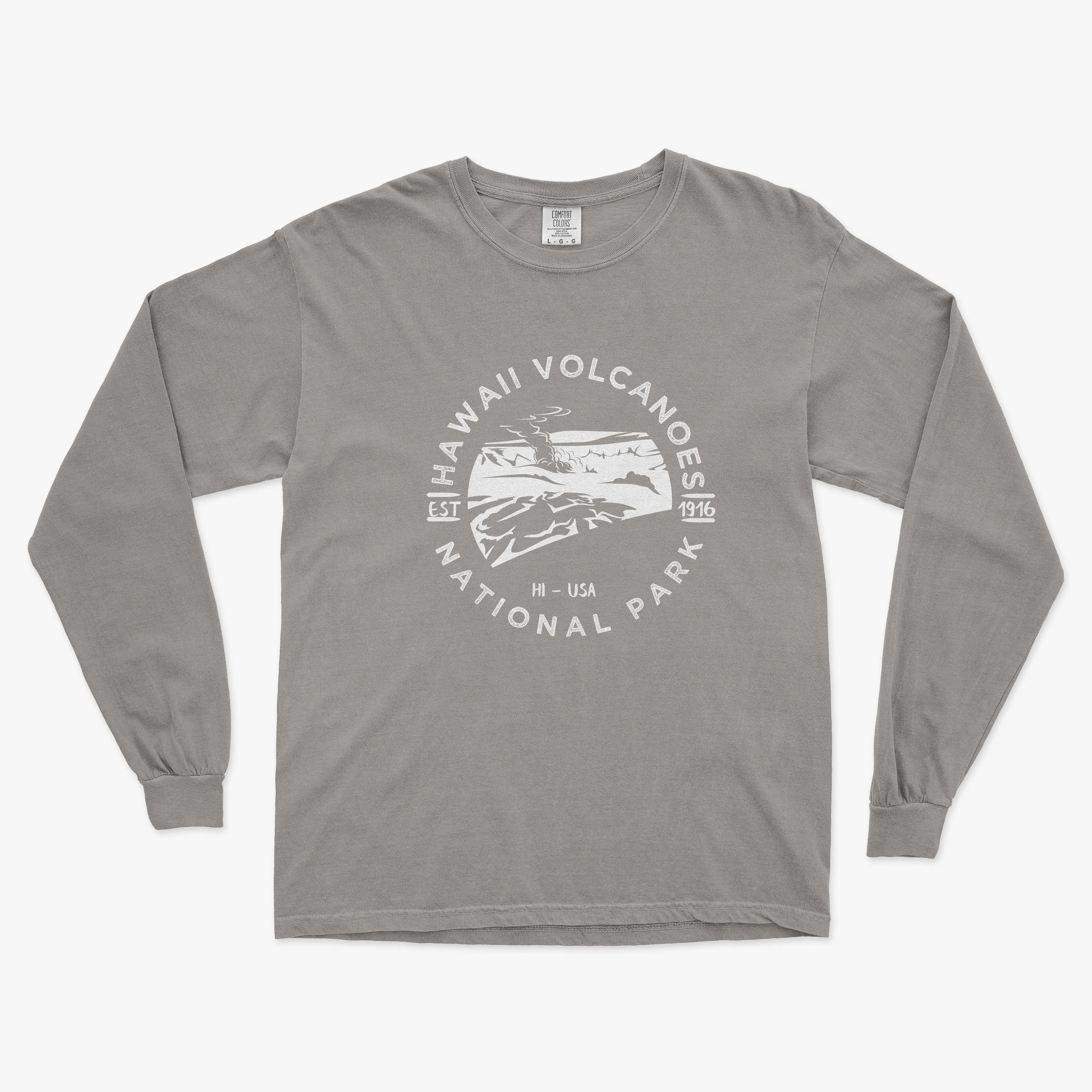 Hawaii Volcanoes National Park Comfort Colors Long Sleeve T Shirt