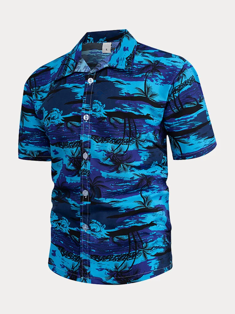 Hawaiian Floral Short Sleeve Shirts