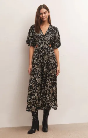 Iris Batik Floral Midi Dress | Batik