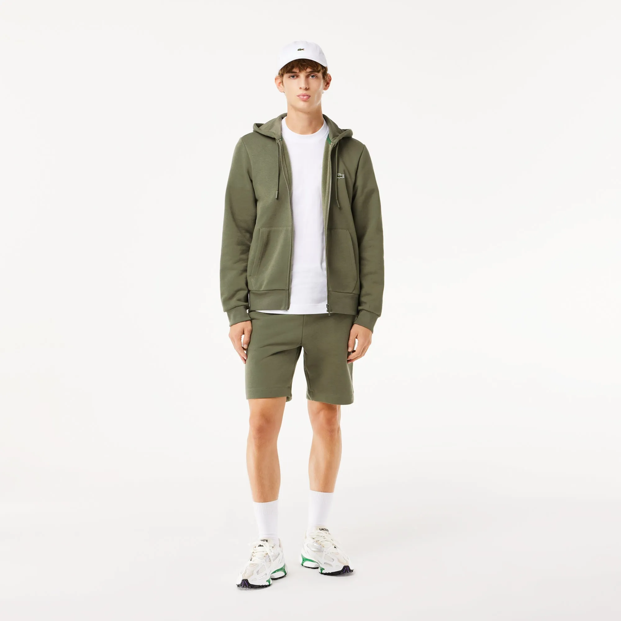 Lacoste Classics Fit Zipped Fleece Hoodie