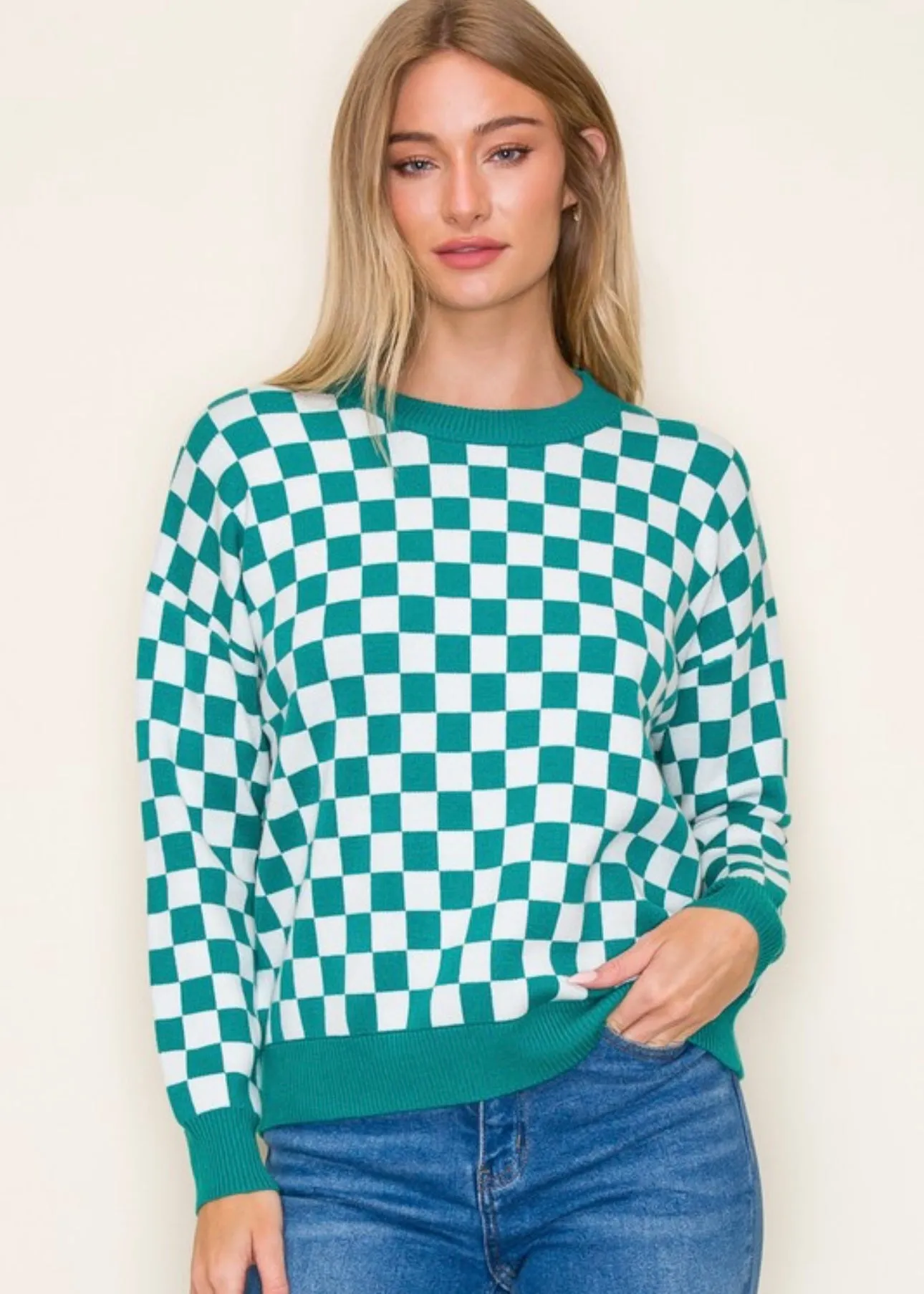 Life is Better In a Checked Sweater - 3 Colors! - FINAL SALE