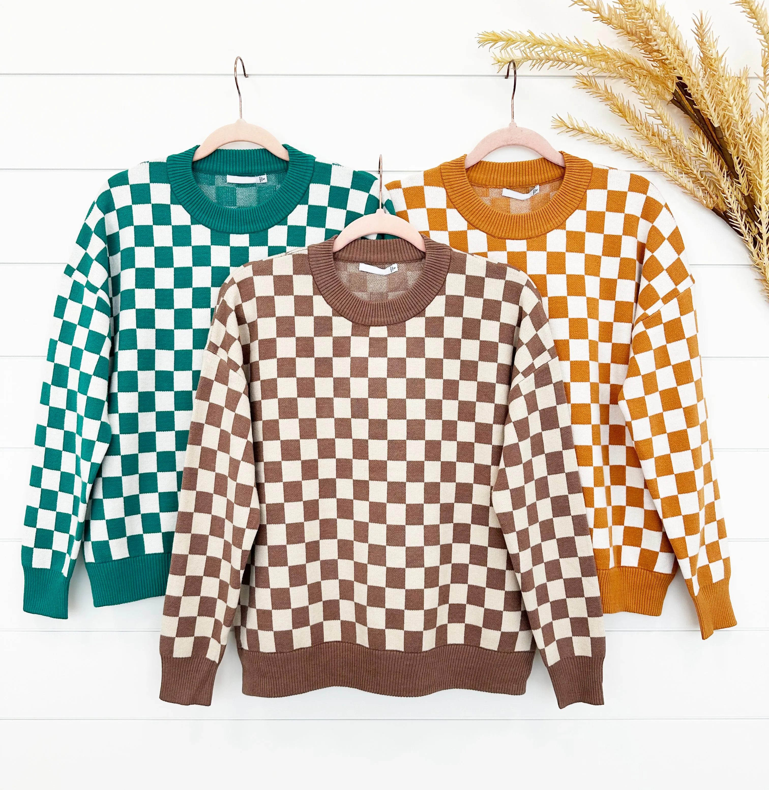 Life is Better In a Checked Sweater - 3 Colors! - FINAL SALE