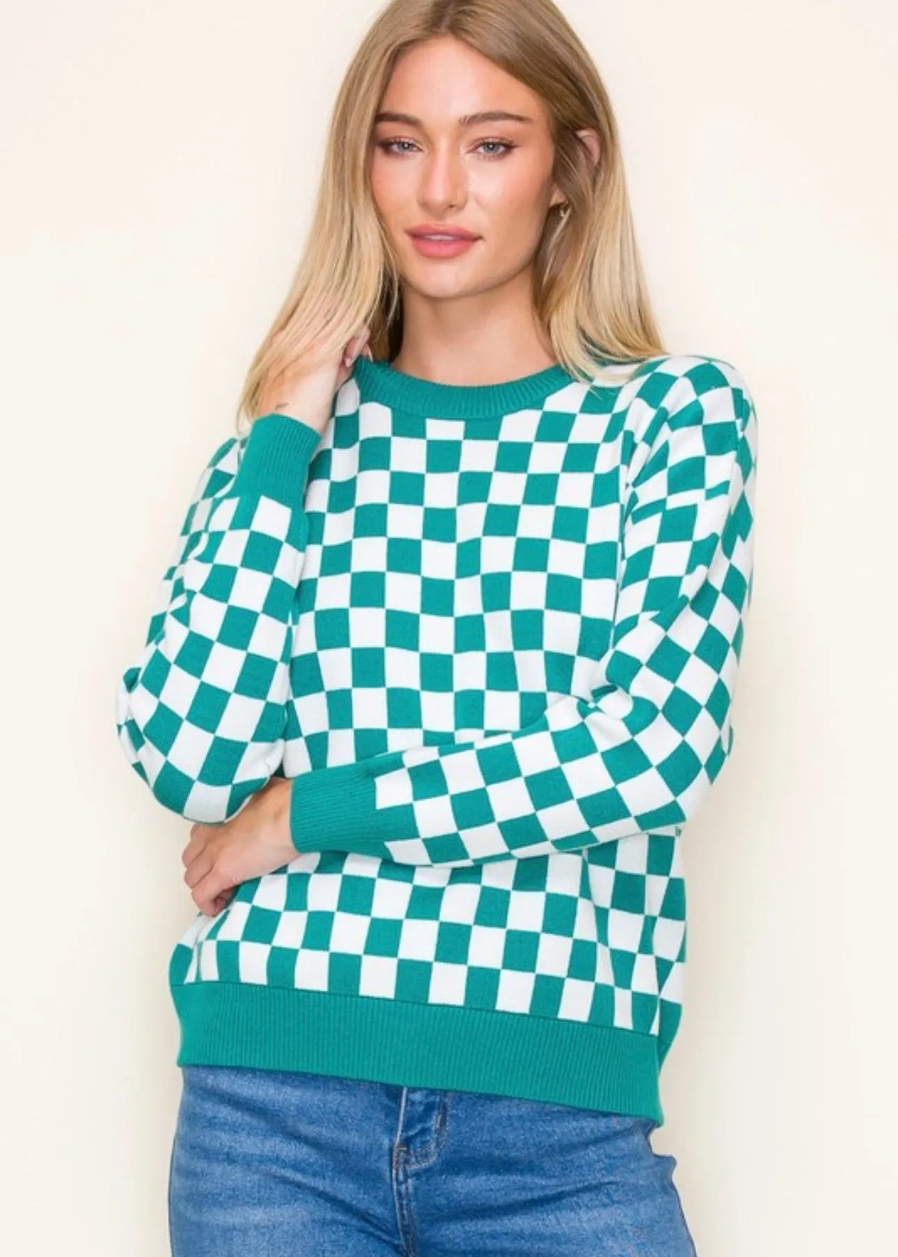 Life is Better In a Checked Sweater - 3 Colors! - FINAL SALE