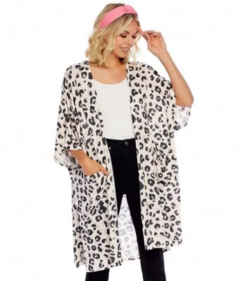 Long Leopard Cardigans