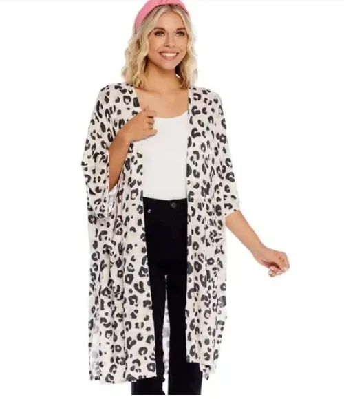 Long Leopard Cardigans