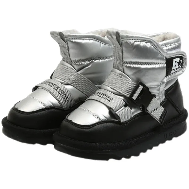 Metallic Puffer Snow Boots