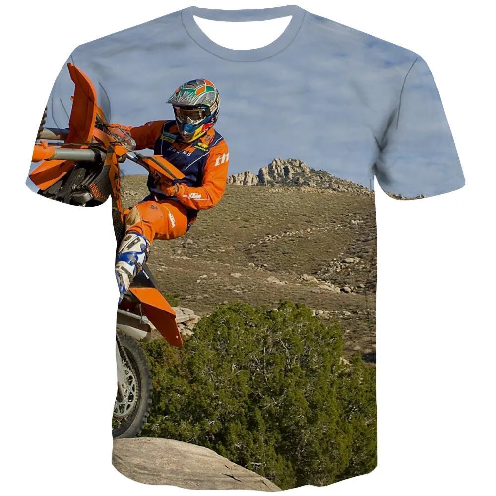 Motocross T shirts Men motorcycle T-shirts 3d Offroad T shirts Funny