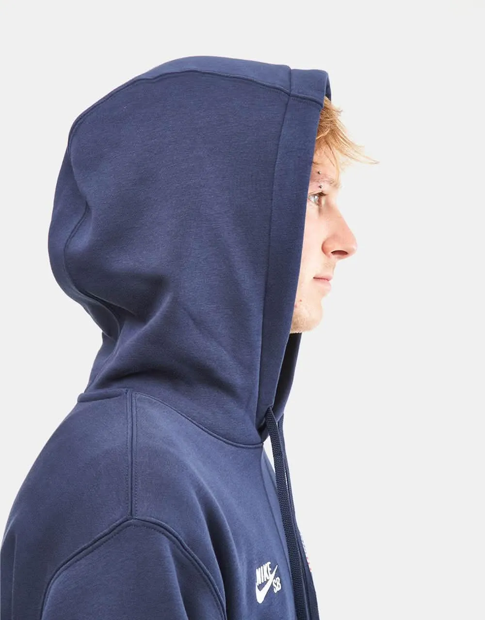 Nike SB 'Team USA' Skate Pullover Hoodie - Obsidian/White