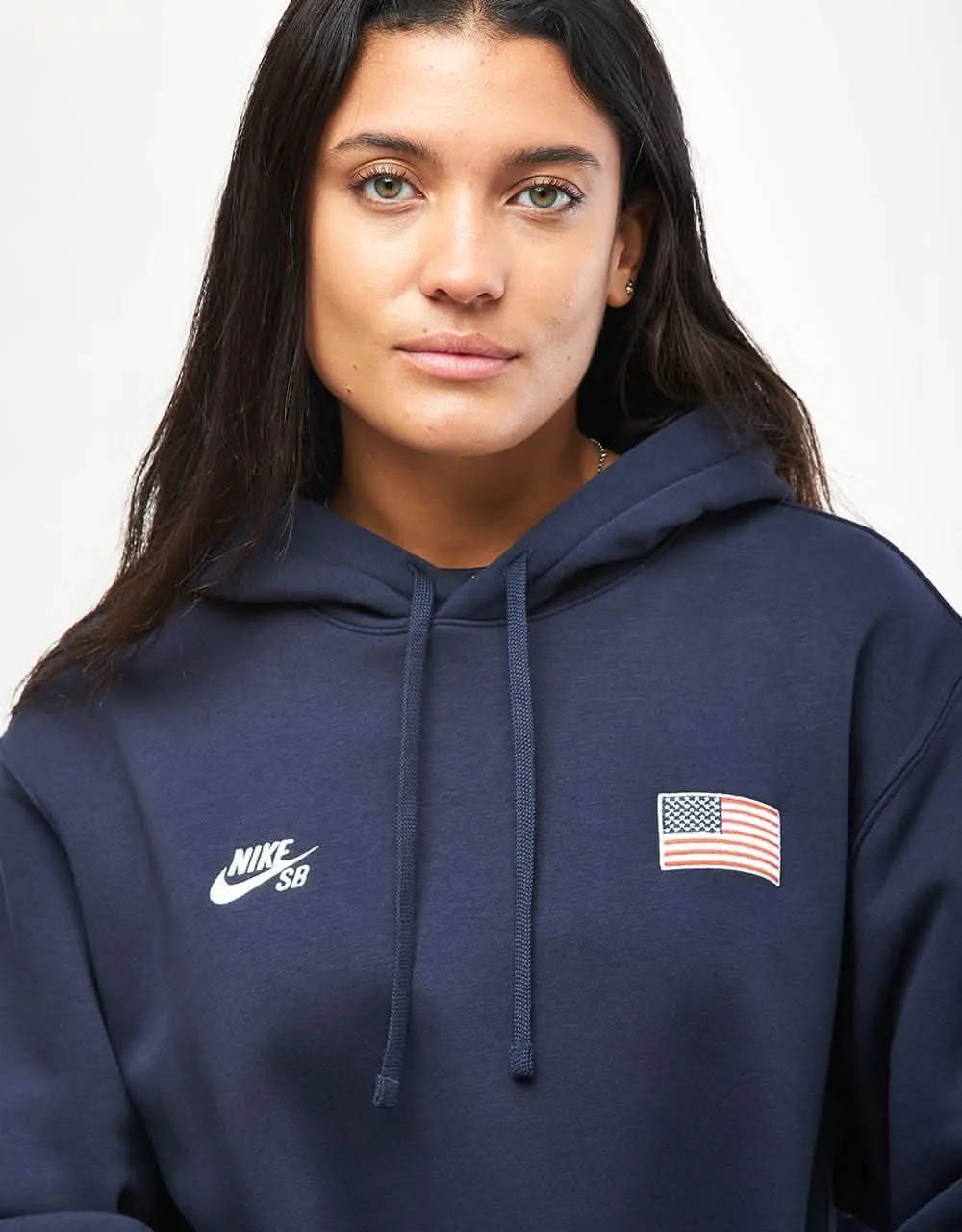 Nike SB 'Team USA' Skate Pullover Hoodie - Obsidian/White