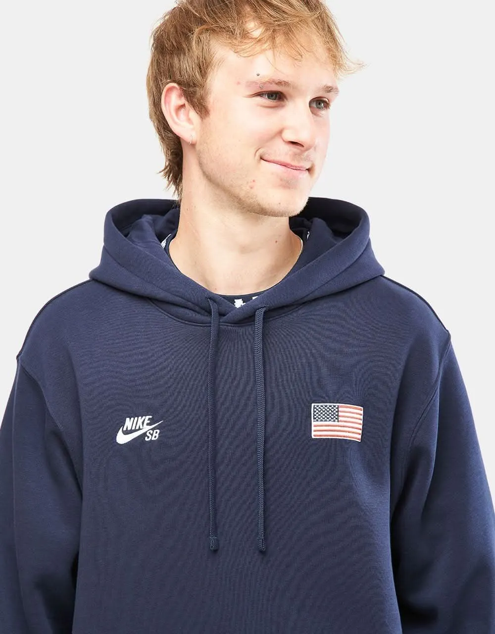 Nike SB 'Team USA' Skate Pullover Hoodie - Obsidian/White