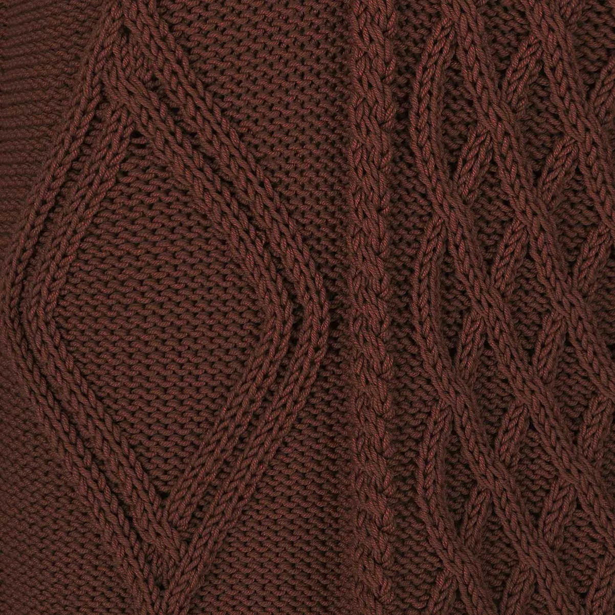 Nonna Cable-Knit 100% Merino Sweater Chocolate