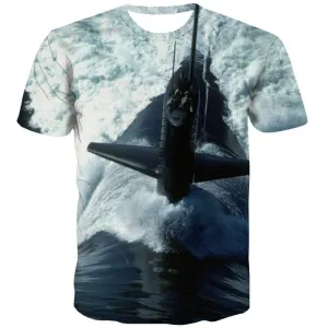 Ocean T shirts Men War T-shirts 3d Military T-shirts Graphic Harajuku Tshirts Cool Surf Tshirt Printed