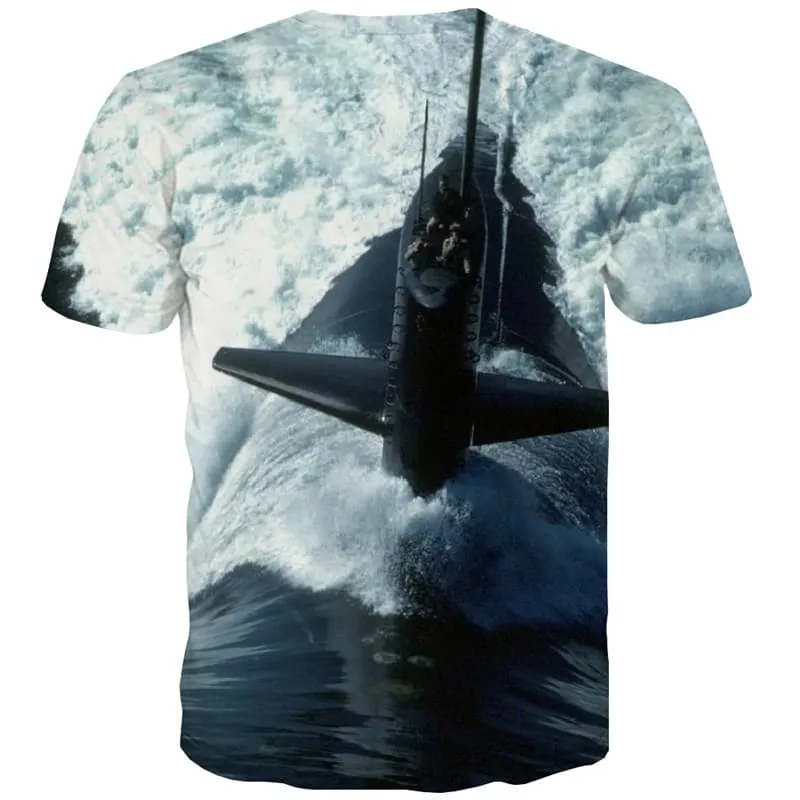 Ocean T shirts Men War T-shirts 3d Military T-shirts Graphic Harajuku Tshirts Cool Surf Tshirt Printed