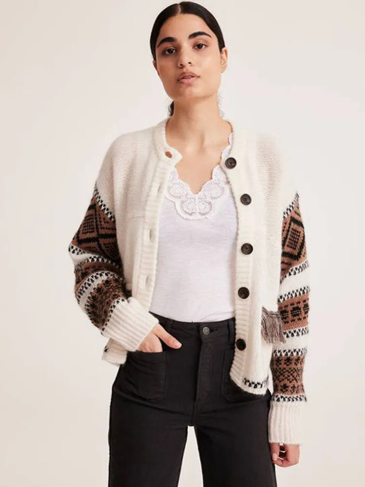 Odd Molly Ann Cardigan Light Chalk