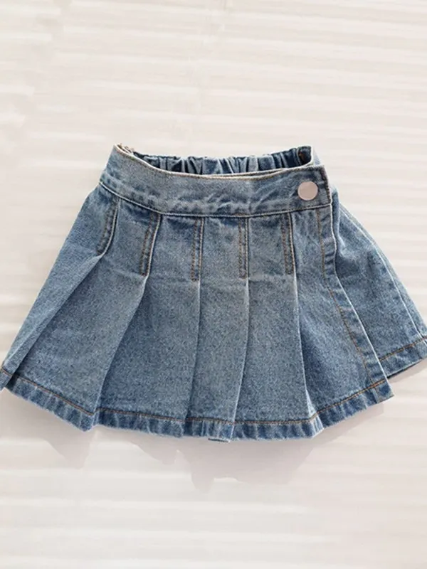 Only Want A Pleated Denim Skort