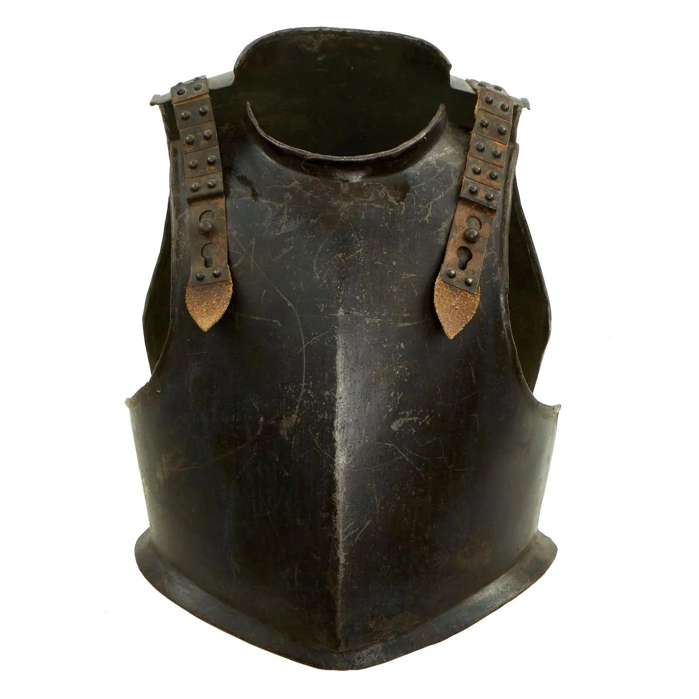 Original British 17th Century English Civil War Harquebusier Cavalry Half Armor Set With Sword - Circa 1640