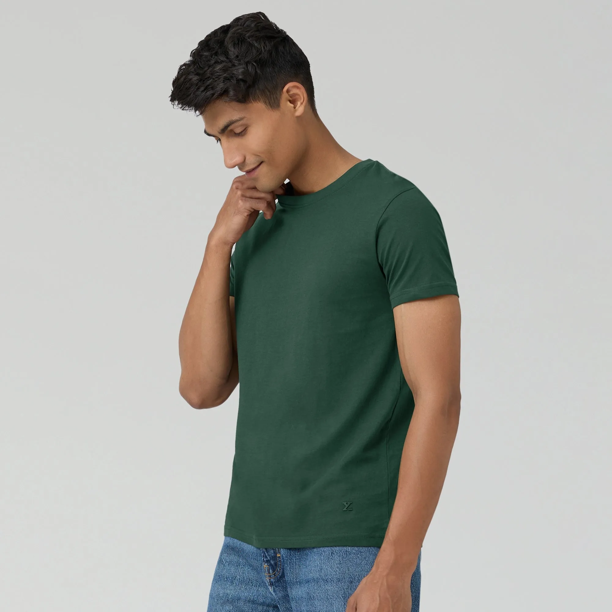 Pace Combed Cotton T-shirts Pine Green