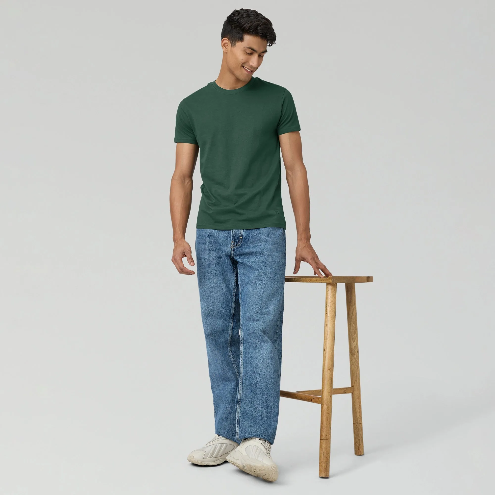 Pace Combed Cotton T-shirts Pine Green