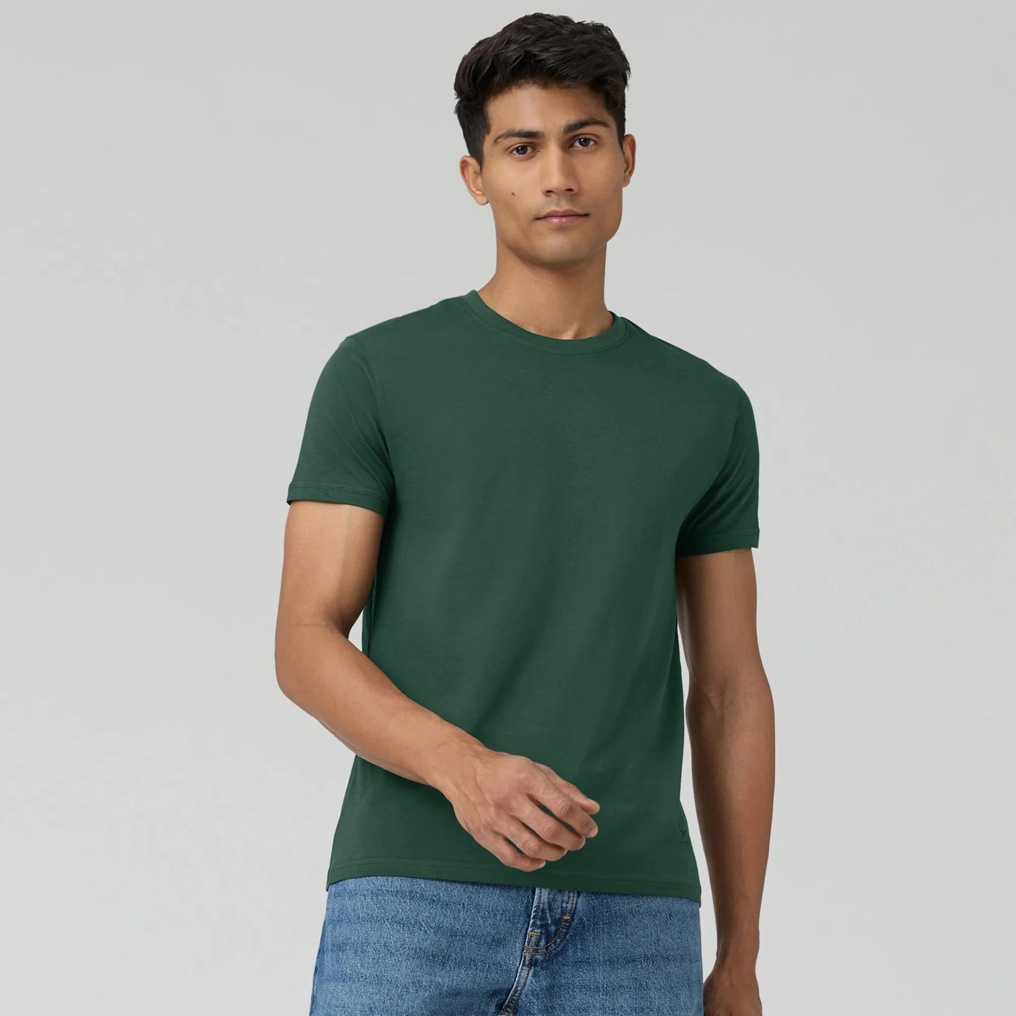 Pace Combed Cotton T-shirts Pine Green