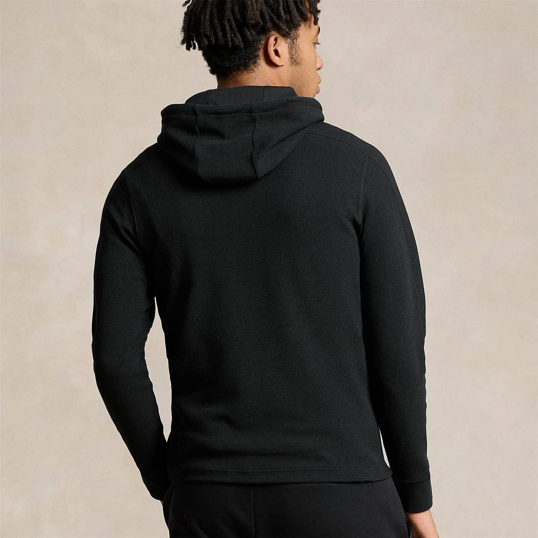 Performance Jersey Hoodie Polo Black - SS24