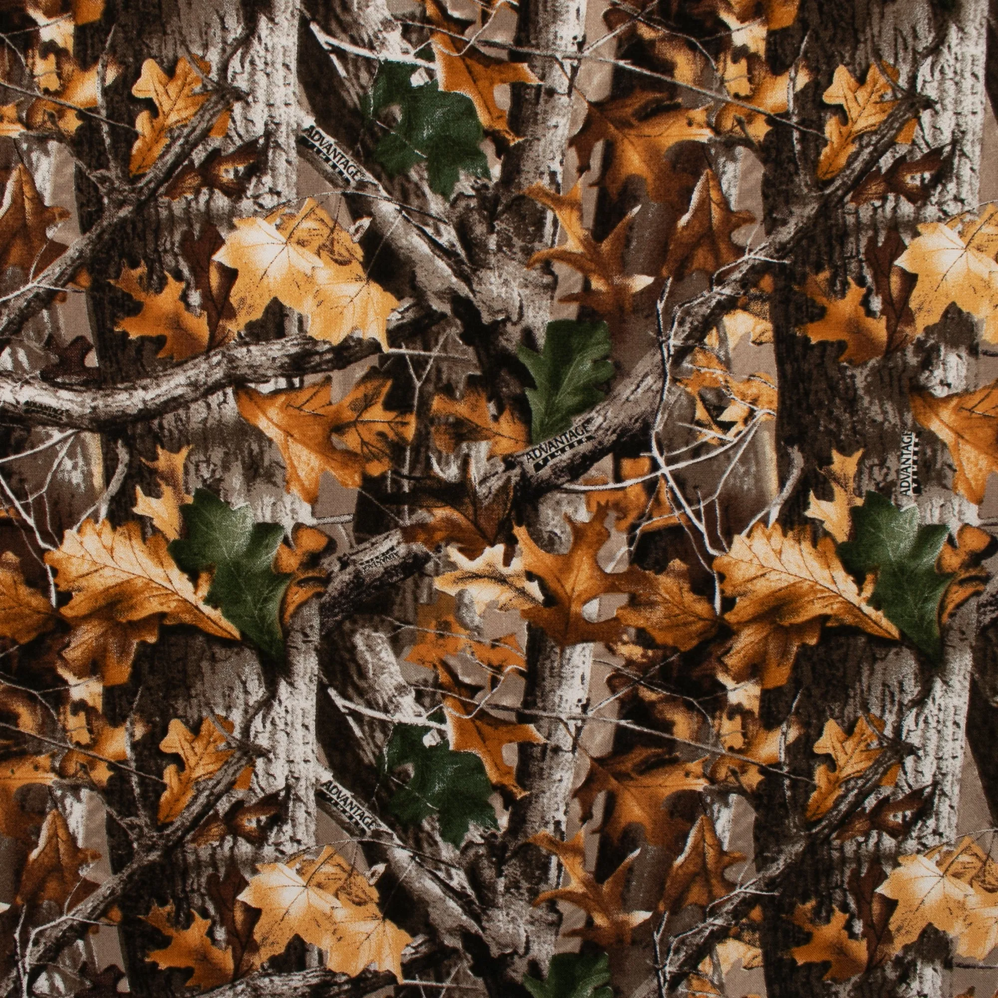 Printed cotton - REAL TREE - Brown / Orange